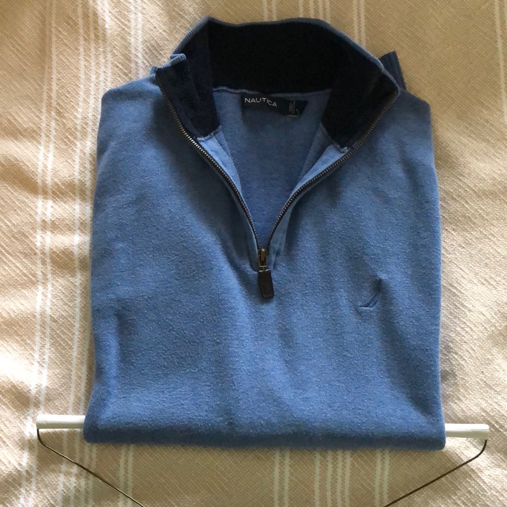 Nautical Half Zip Pullover sweater